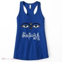 Wisdom Eyes Om Mani Padme Hum Buddha Buddhist Dalai Lama Women's Tank Top thumb 0