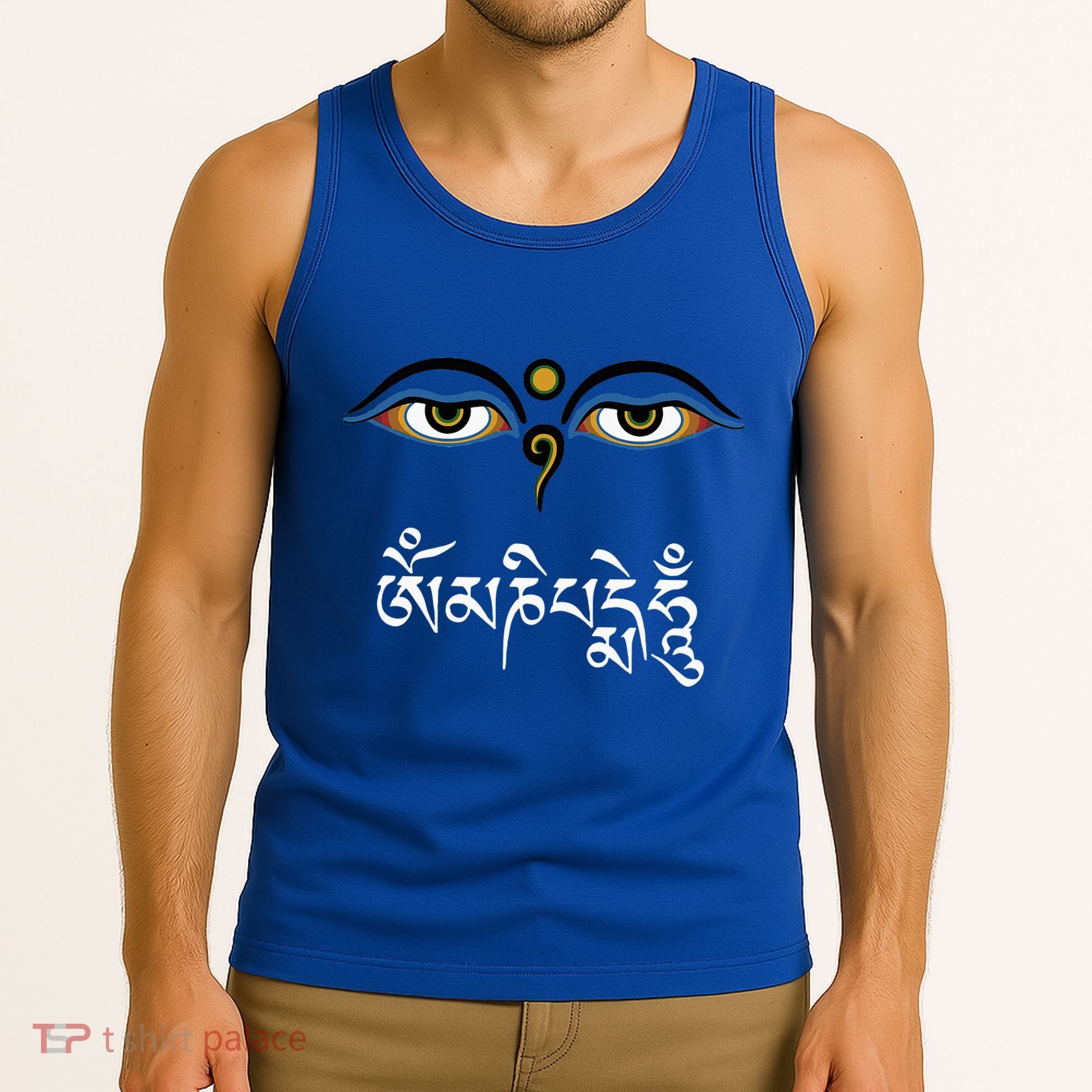 Wisdom Eyes Om Mani Padme Hum Buddha Buddhist Dalai Lama Tank Top
