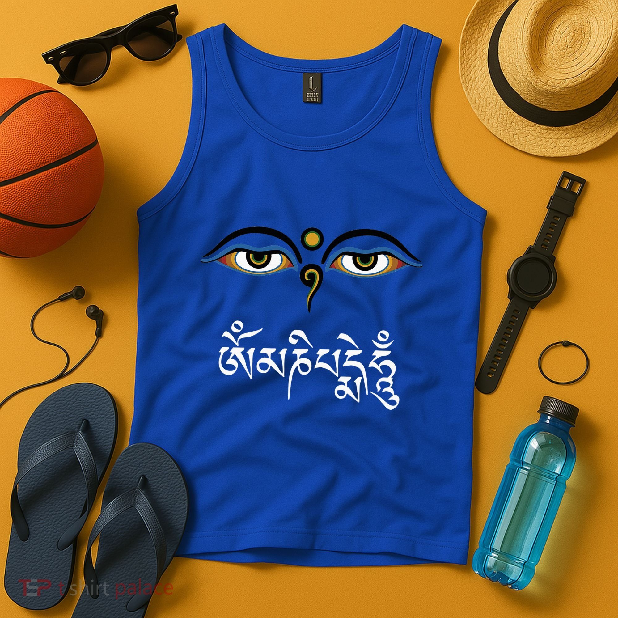 Wisdom Eyes Om Mani Padme Hum Buddha Buddhist Dalai Lama Tank Top