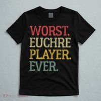 Worst Euchre Player Ever Funny Vintage Euchre Board Game T-Shirt thumb 5