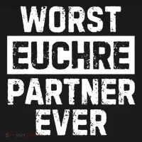 Worst Euchre Partner Ever Funny Doggie Tank thumb 4