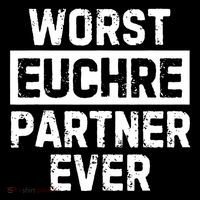 Worst Euchre Partner Ever Funny Ornament thumb 1