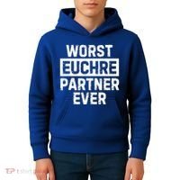 Worst Euchre Partner Ever Funny Kids Hoodie thumb 4