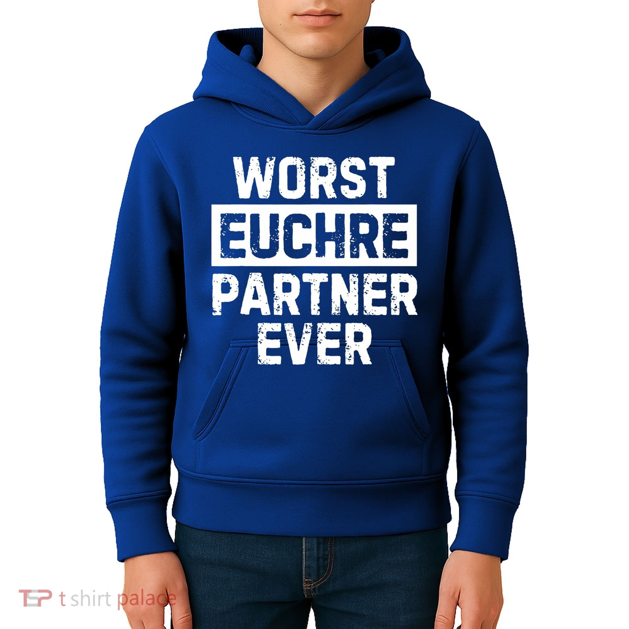 Worst Euchre Partner Ever Funny Kids Hoodie