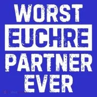 Worst Euchre Partner Ever Funny Kids Long Sleeve Shirt thumb 2