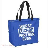 Worst Euchre Partner Ever Funny Tote Bag thumb 2