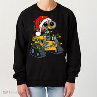 Wall E Robot Christmas Lights Wall E Very Merry Xmas Party Women's Sweatshirt thumb 0