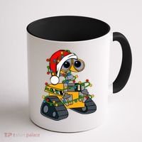 Wall E Robot Christmas Lights Wall E Very Merry Xmas Party Coffee Mug thumb 1