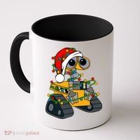 Wall E Robot Christmas Lights Wall E Very Merry Xmas Party Coffee Mug thumb 0