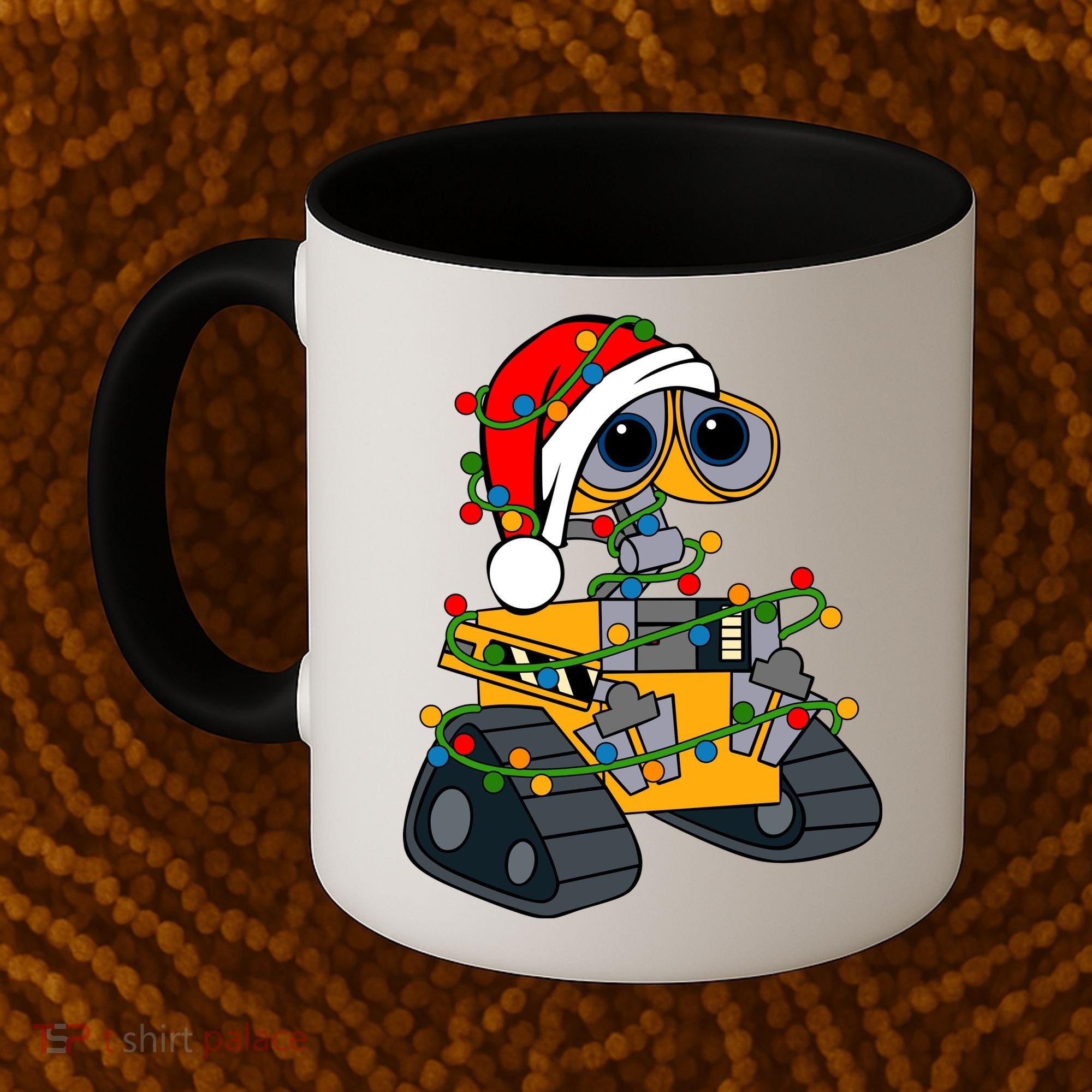 Wall E Robot Christmas Lights Wall E Very Merry Xmas Party Coffee Mug