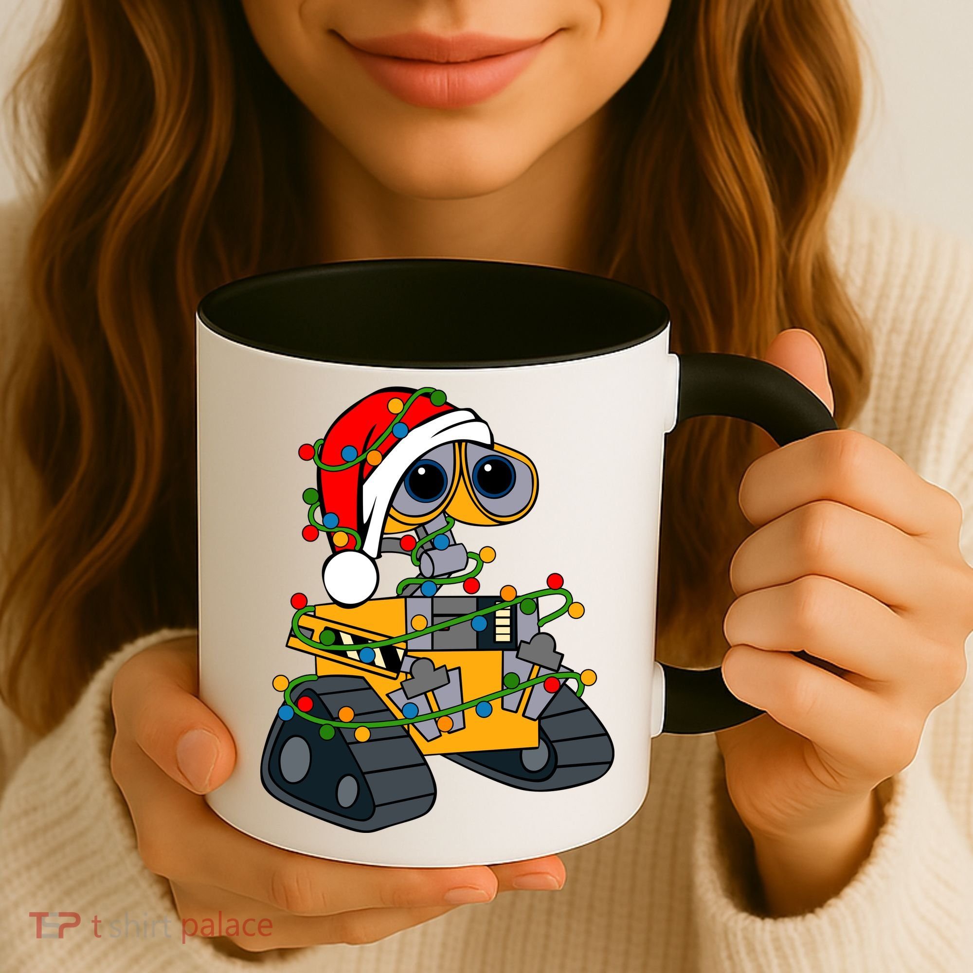 Wall E Robot Christmas Lights Wall E Very Merry Xmas Party Coffee Mug