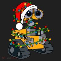 Wall E Robot Christmas Lights Wall E Very Merry Xmas Party Beanie thumb 2