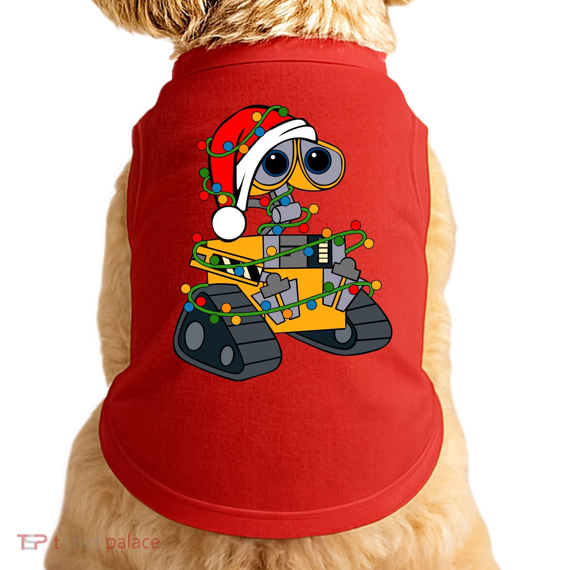 Wall E Robot Christmas Lights Wall E Very Merry Xmas Party Doggie Tank