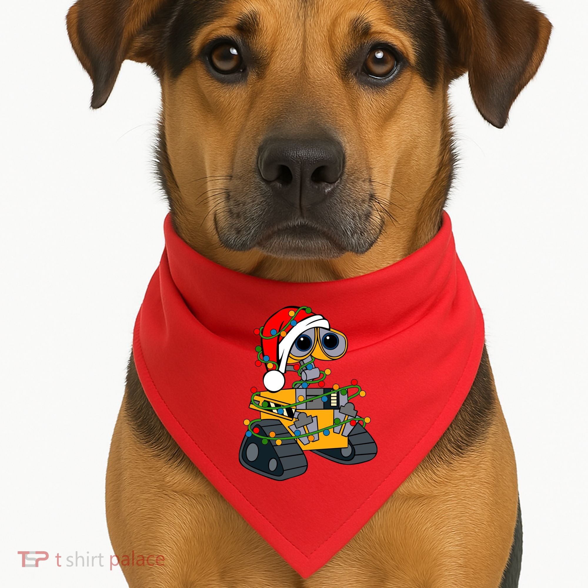 Wall E Robot Christmas Lights Wall E Very Merry Xmas Party USA-Made Doggie Bandana