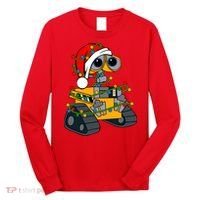 Wall E Robot Christmas Lights Wall E Very Merry Xmas Party Long Sleeve Shirt thumb 0
