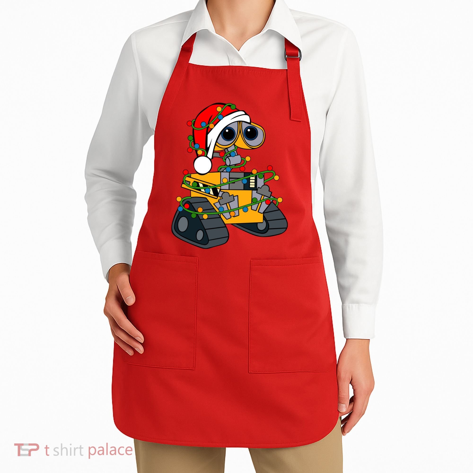 Wall E Robot Christmas Lights Wall E Very Merry Xmas Party Apron