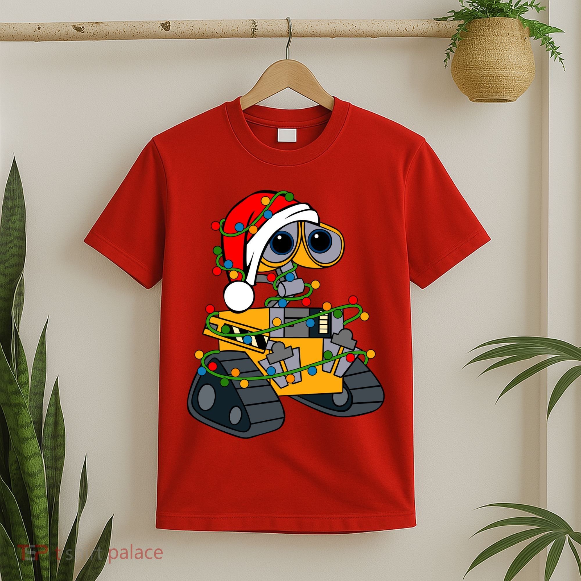 Wall E Robot Christmas Lights Wall E Very Merry Xmas Party T-Shirt