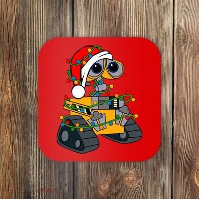 Wall E Robot Christmas Lights Wall E Very Merry Xmas Party Coaster