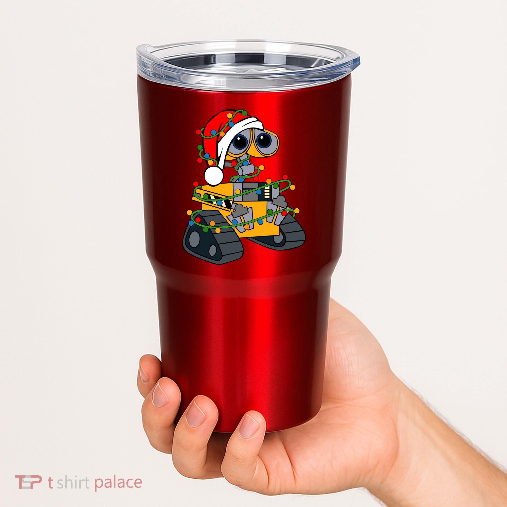 Wall E Robot Christmas Lights Wall E Very Merry Xmas Party Tumbler