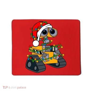 Wall E Robot Christmas Lights Wall E Very Merry Xmas Party Mousepad