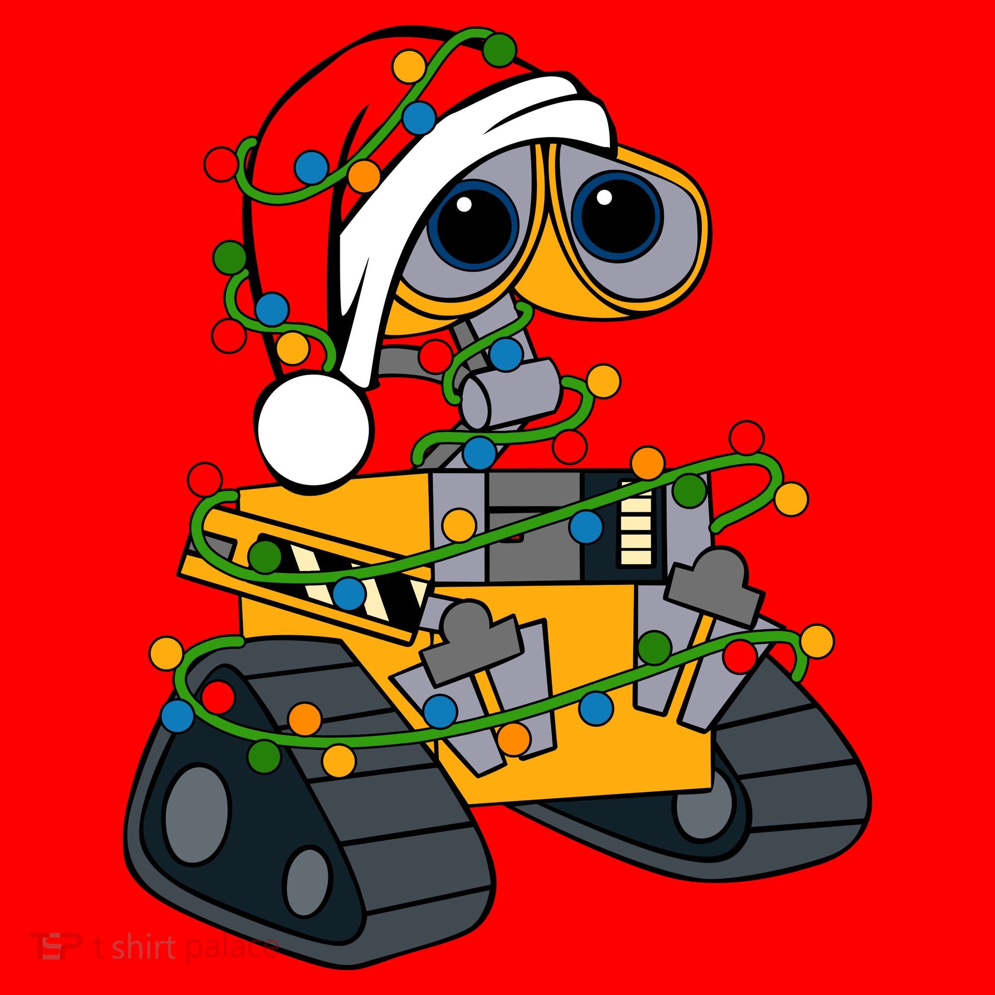 Wall E Robot Christmas Lights Wall E Very Merry Xmas Party Mousepad