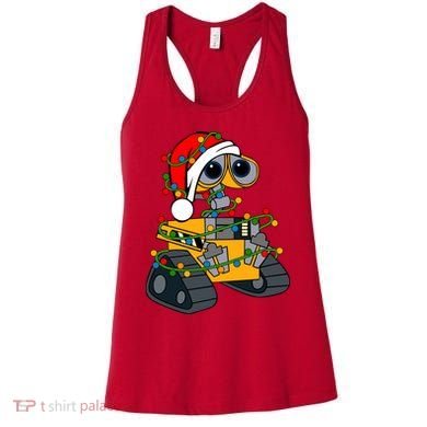 Wall E Robot Christmas Lights Wall E Very Merry Xmas Party Women's Tank Top
