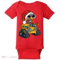 Wall E Robot Christmas Lights Wall E Very Merry Xmas Party Baby Bodysuit thumb 0