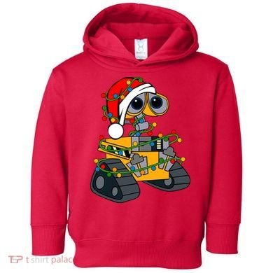 Wall E Robot Christmas Lights Wall E Very Merry Xmas Party Toddler Hoodie