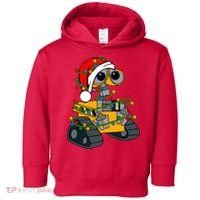 Wall E Robot Christmas Lights Wall E Very Merry Xmas Party Toddler Hoodie thumb 0