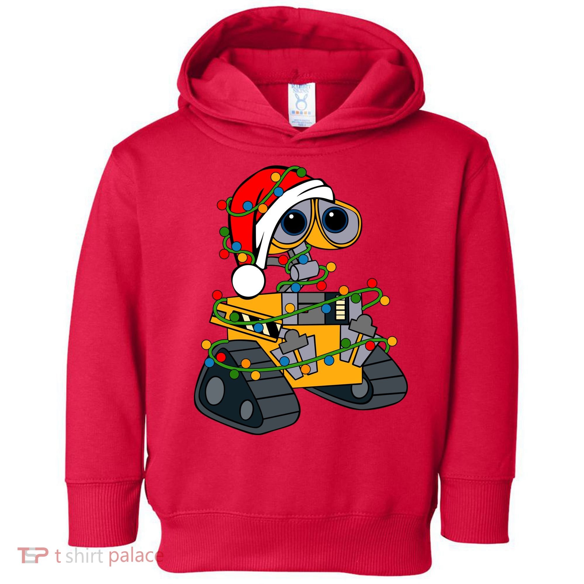 Wall E Robot Christmas Lights Wall E Very Merry Xmas Party Toddler Hoodie