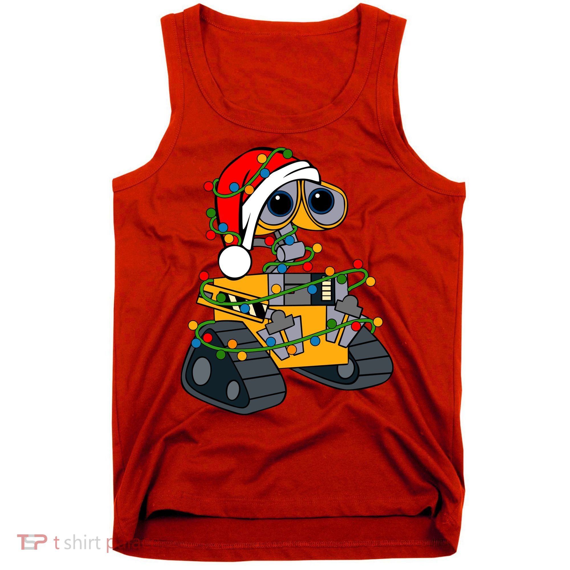 Wall E Robot Christmas Lights Wall E Very Merry Xmas Party Tank Top
