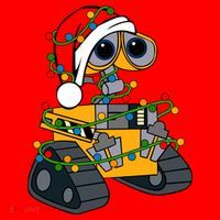 Wall E Robot Christmas Lights Wall E Very Merry Xmas Party Tank Top thumb 6