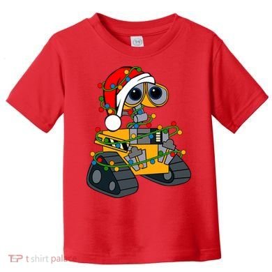 Wall E Robot Christmas Lights Wall E Very Merry Xmas Party Toddler T-Shirt