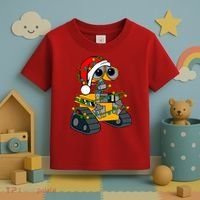 Wall E Robot Christmas Lights Wall E Very Merry Xmas Party Toddler T-Shirt thumb 3