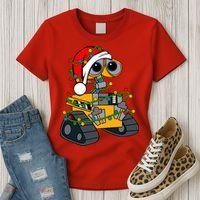 Wall E Robot Christmas Lights Wall E Very Merry Xmas Party Women's T-Shirt thumb 3