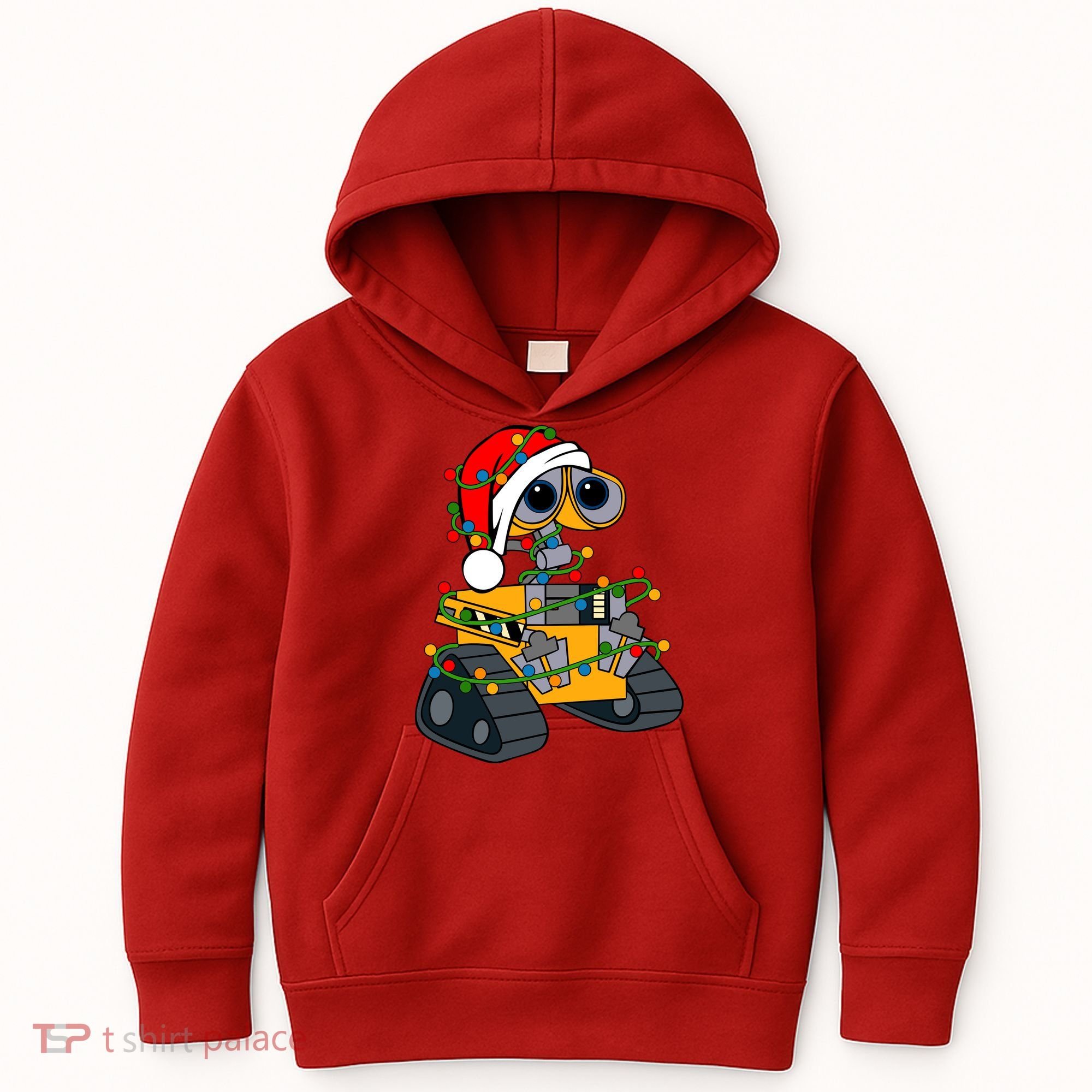 Wall E Robot Christmas Lights Wall E Very Merry Xmas Party Kids Hoodie