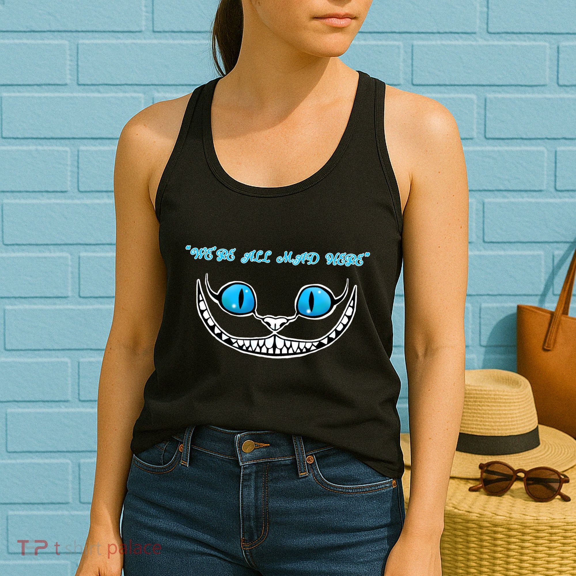 We're All Mad Here Crazy Face Women's Tank Top