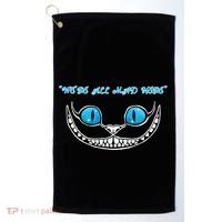 We're All Mad Here Crazy Face Golf Towel thumb 0