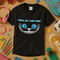 We're All Mad Here Crazy Face Kids T-Shirt thumb 3