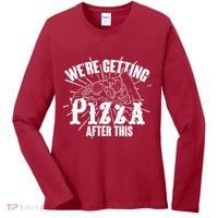 We're Getting Pizza After This Women's Long Sleeve Shirt thumb 0