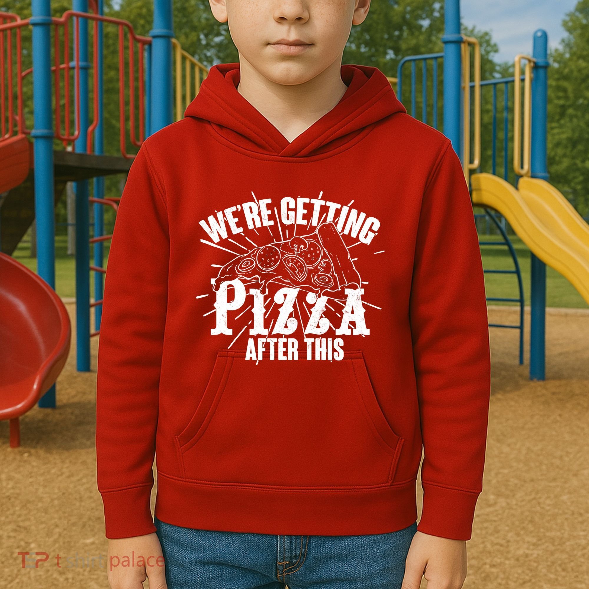 We're Getting Pizza After This Kids Hoodie