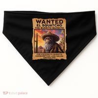 Wanted El Squatcho Wanted Poster Bigfoot And Sasquatch Gift USA-Made Doggie Bandana thumb 0