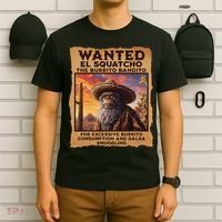 Wanted El Squatcho Wanted Poster Bigfoot And Sasquatch Gift T-Shirt thumb 6