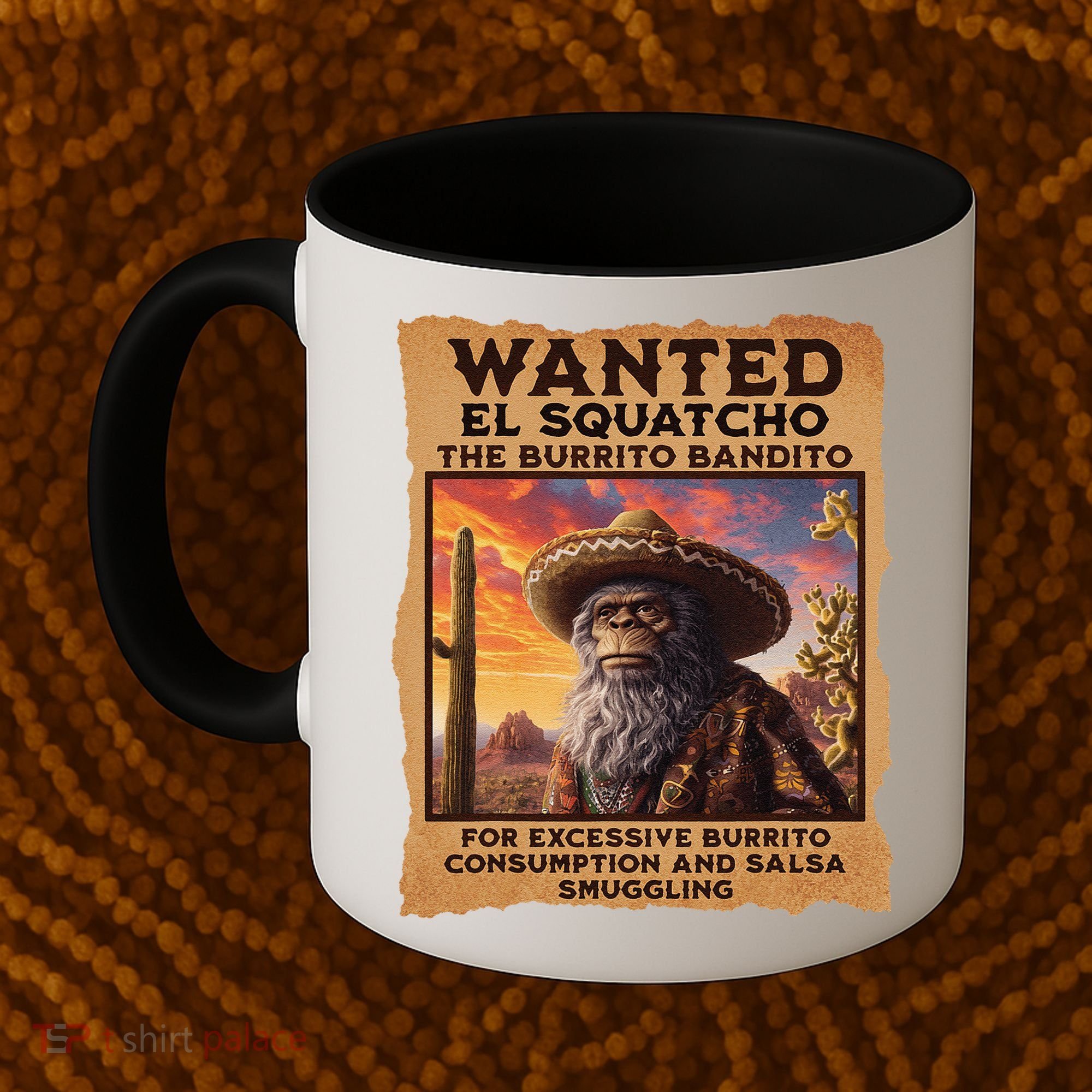 Wanted El Squatcho Wanted Poster Bigfoot And Sasquatch Gift Coffee Mug