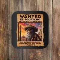 Wanted El Squatcho Wanted Poster Bigfoot And Sasquatch Gift Coaster thumb 0