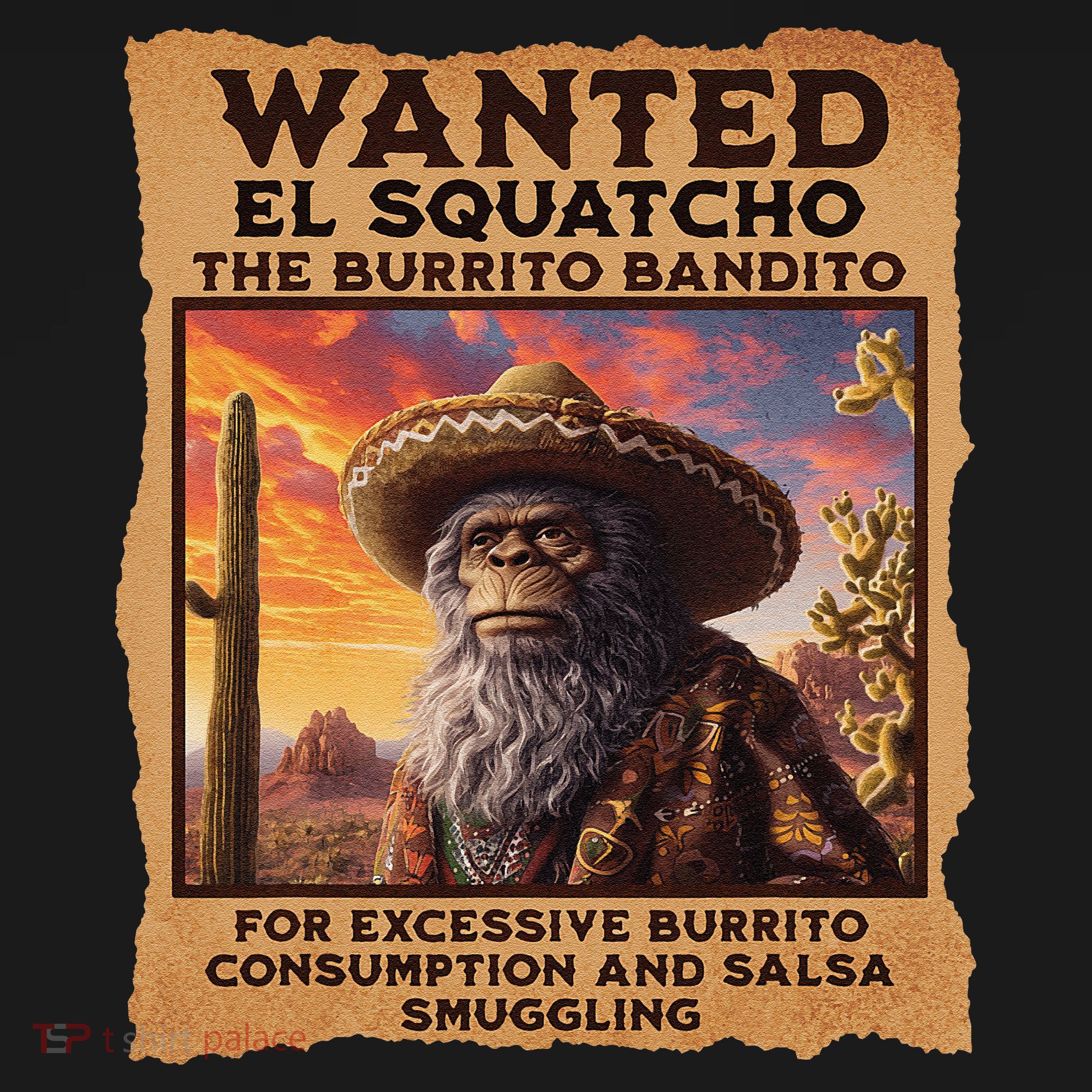 Wanted El Squatcho Wanted Poster Bigfoot And Sasquatch Gift Women's Tank Top