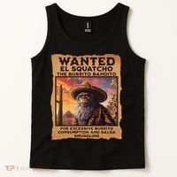 Wanted El Squatcho Wanted Poster Bigfoot And Sasquatch Gift Tank Top thumb 2