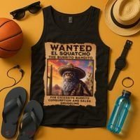 Wanted El Squatcho Wanted Poster Bigfoot And Sasquatch Gift Tank Top thumb 4