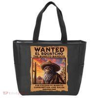 Wanted El Squatcho Wanted Poster Bigfoot And Sasquatch Gift Tote Bag thumb 0