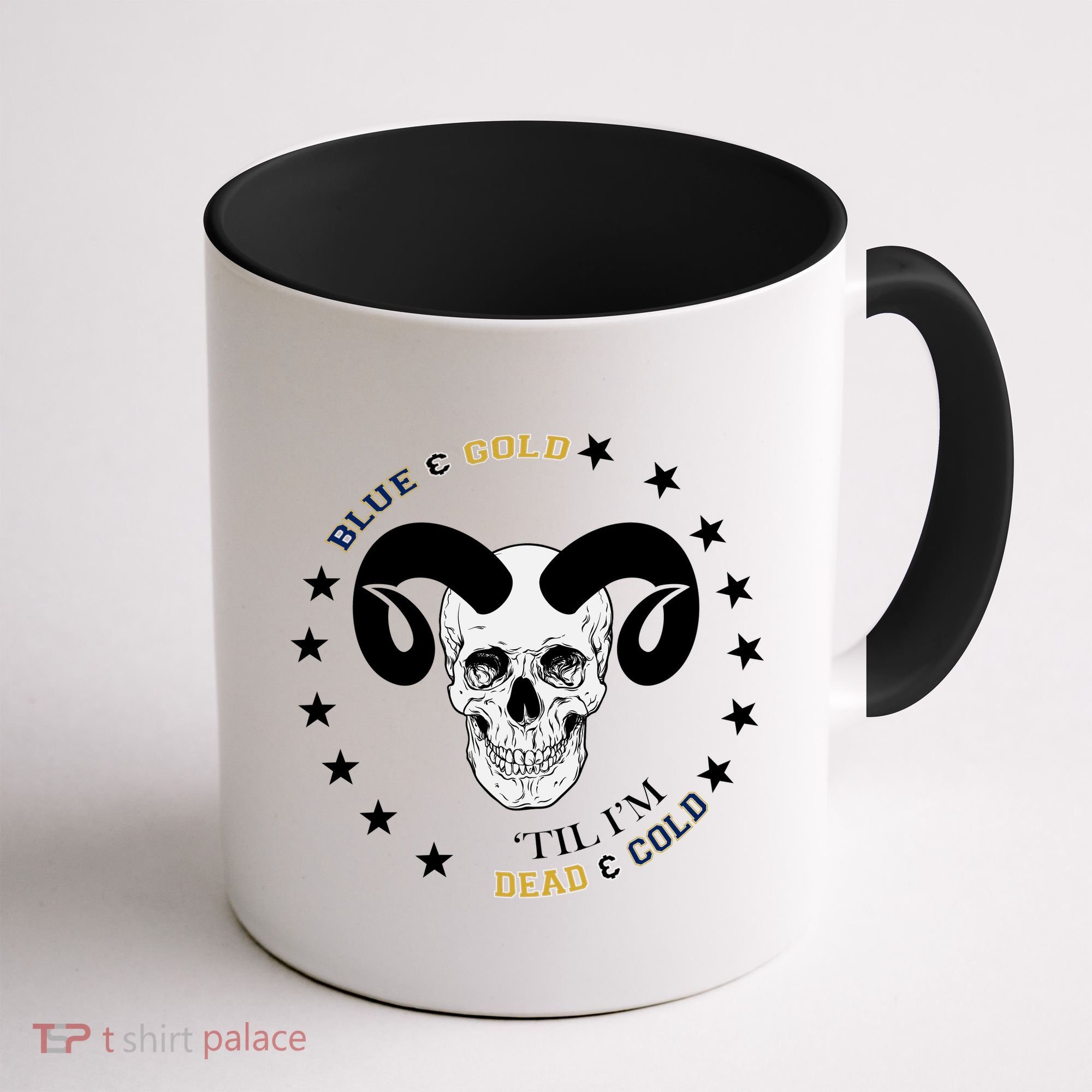 West Virginia Blue & Gold Till I'm Dead & Cold Coffee Mug